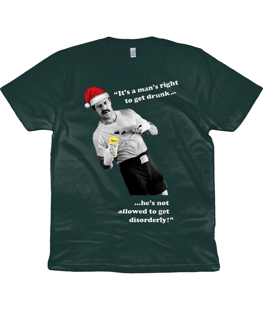 Paul Sykes - "It's a man's right to get drunk..." - Christmas - White Text