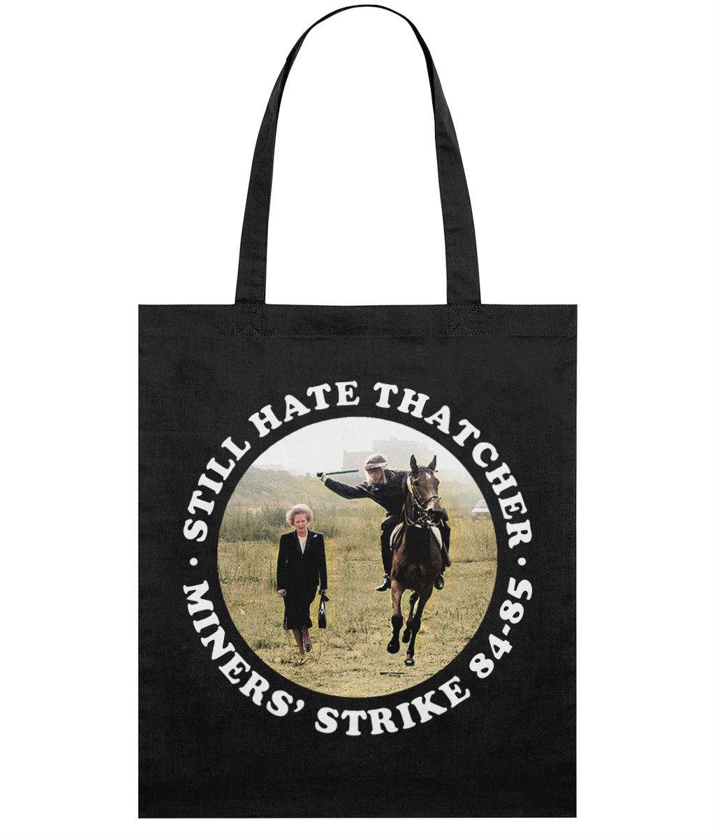 Still Hate Thatcher - Roundel - White Text - Tote Bag