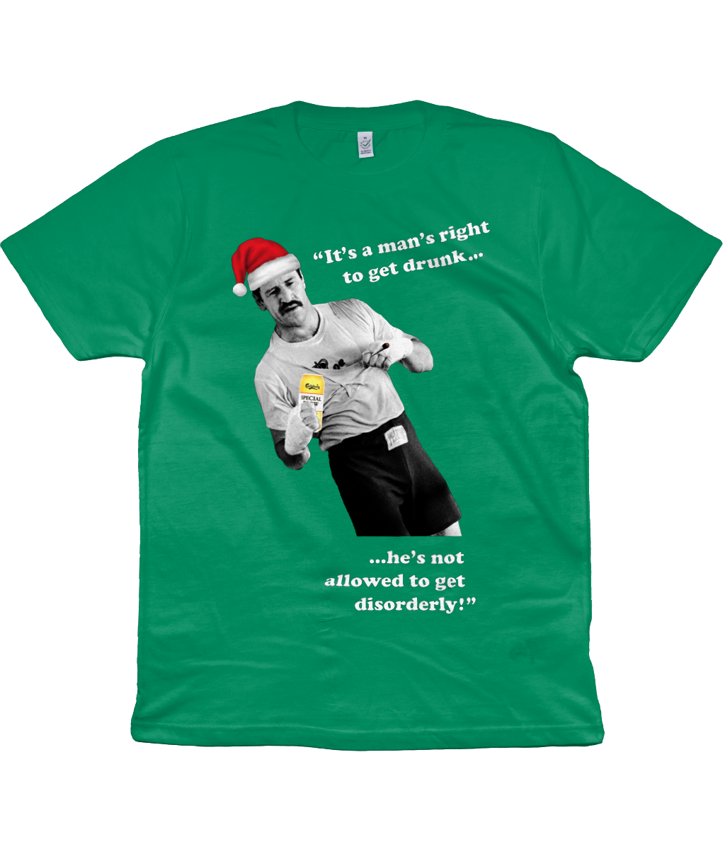 Paul Sykes - "It's a man's right to get drunk..." - Christmas - White Text
