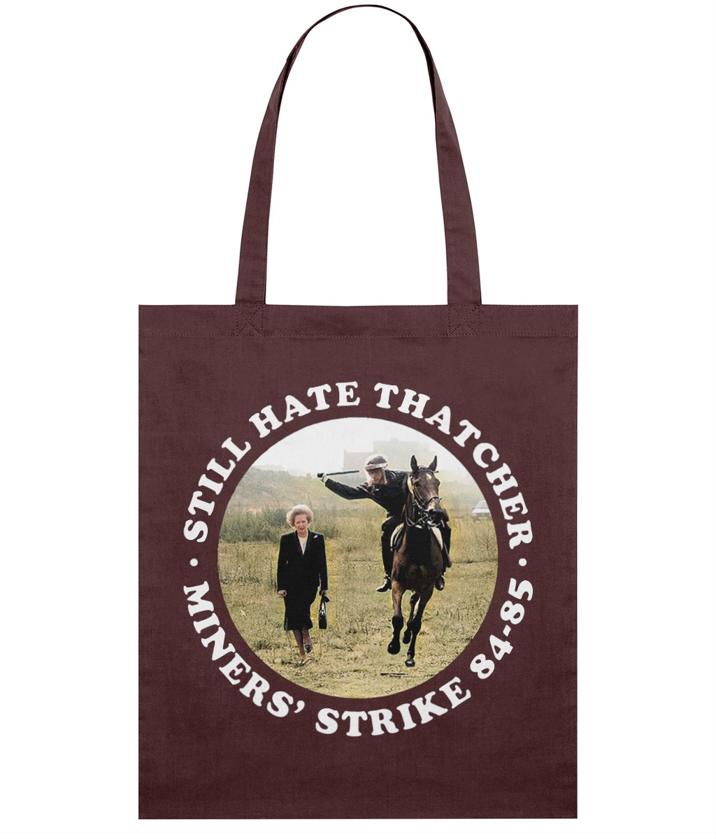 Still Hate Thatcher - Roundel - White Text - Tote Bag