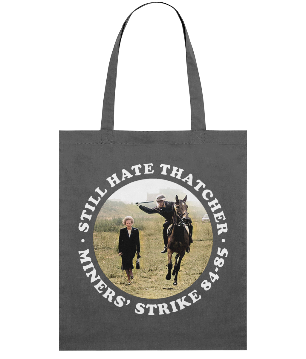 Still Hate Thatcher - Roundel - White Text - Tote Bag