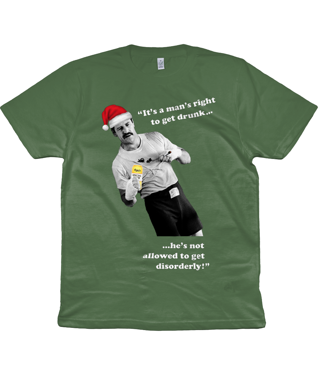 Paul Sykes - "It's a man's right to get drunk..." - Christmas - White Text