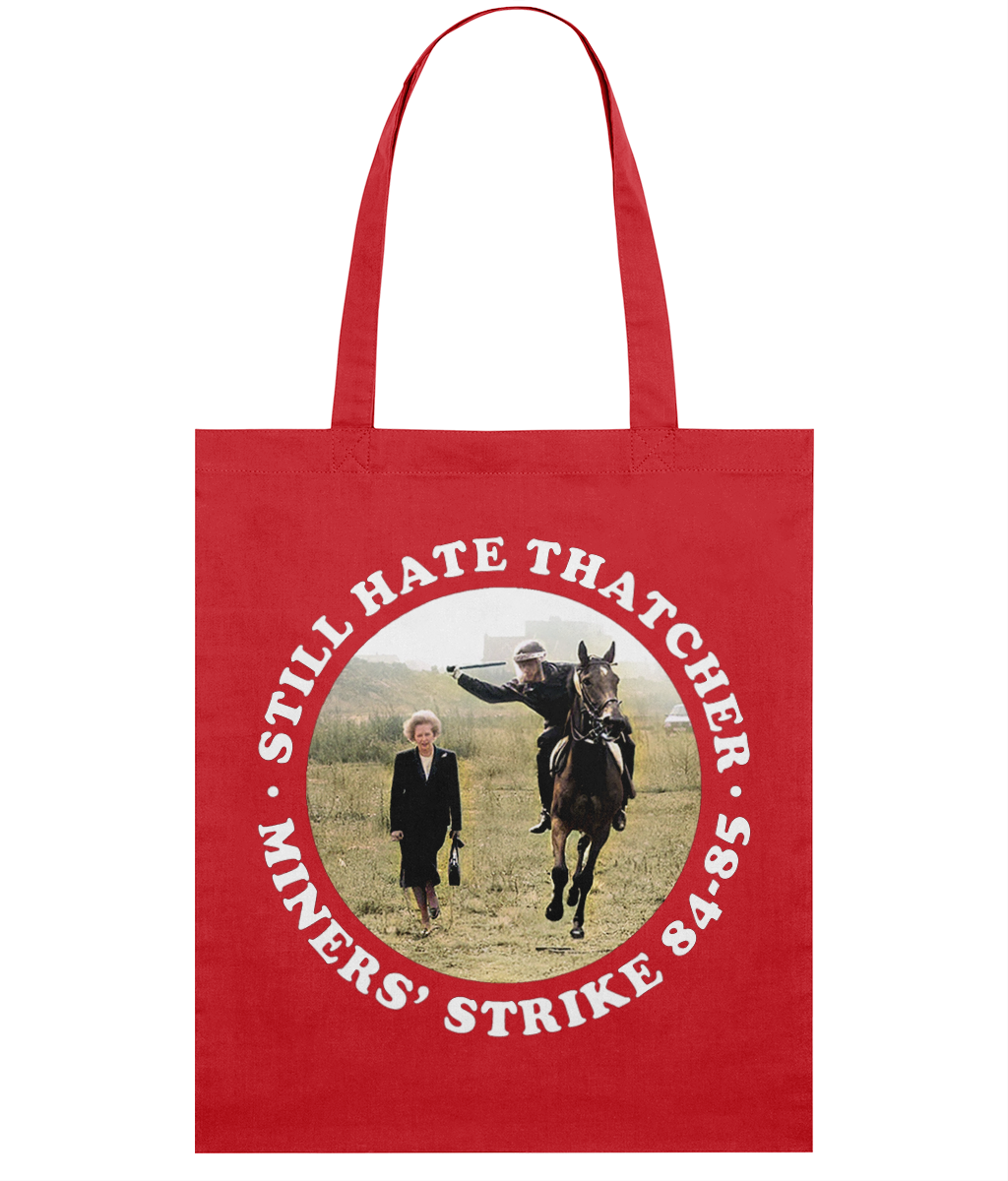 Still Hate Thatcher - Roundel - White Text - Tote Bag