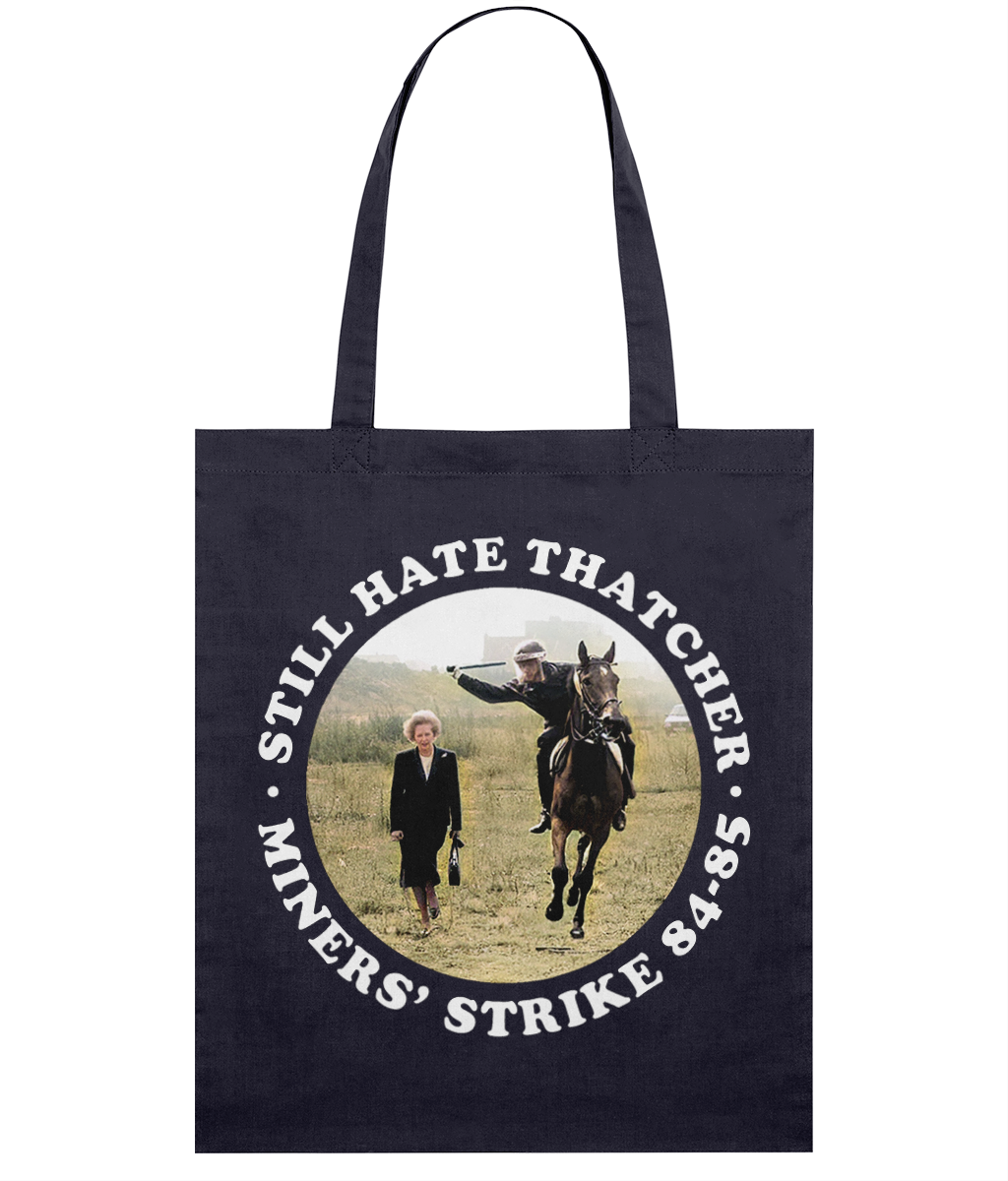 Still Hate Thatcher - Roundel - White Text - Tote Bag