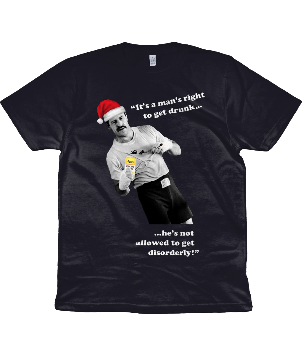 Paul Sykes - "It's a man's right to get drunk..." - Christmas - White Text