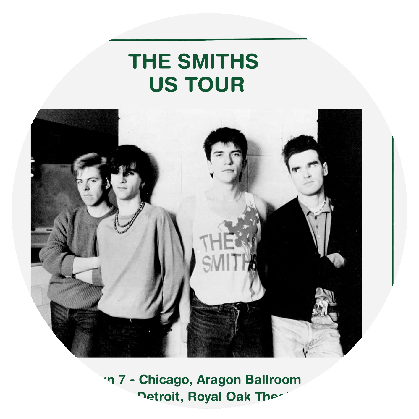 THE SMITHS - Meat Is Murder - 1985 - US Tour - Back Print
