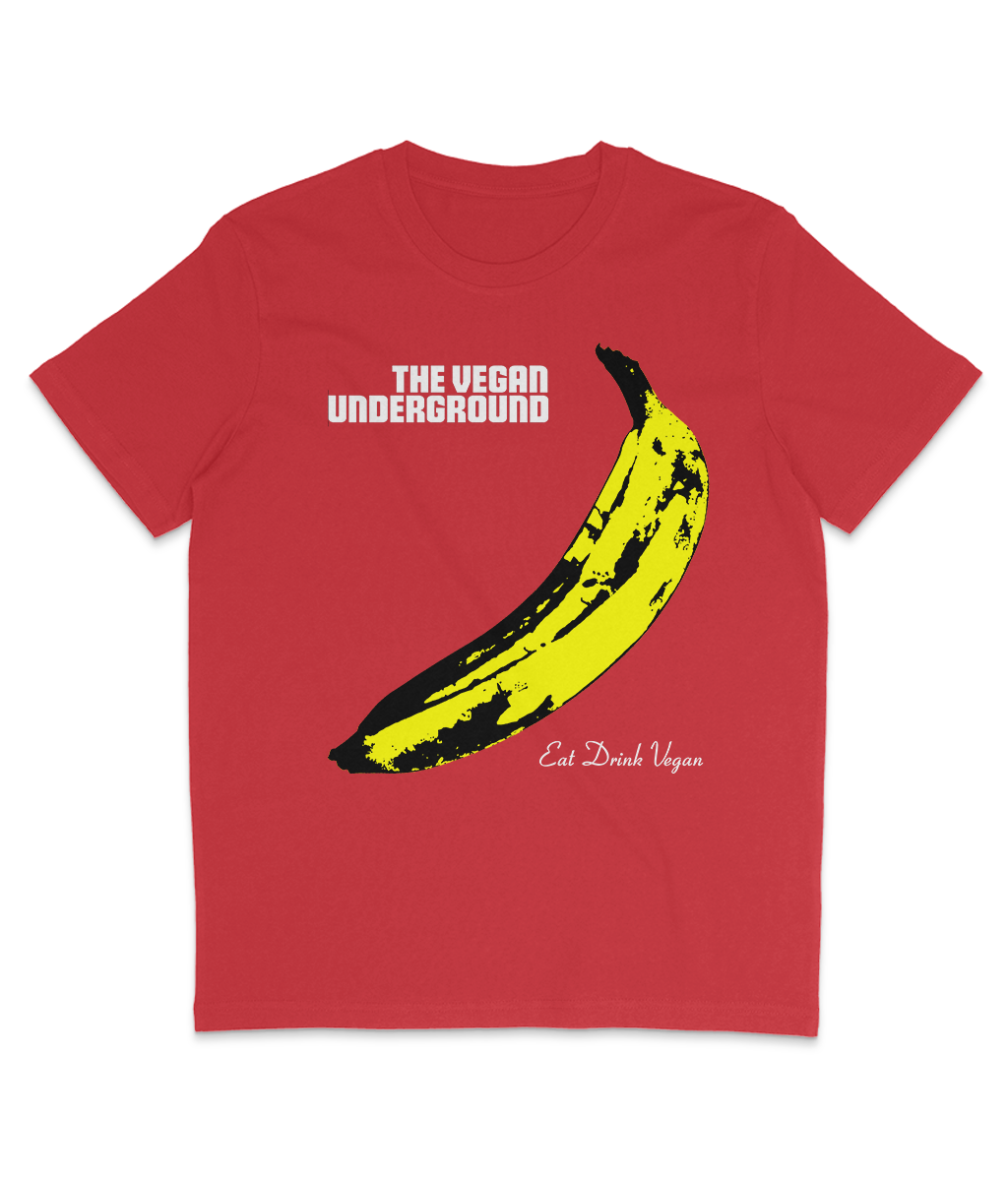 The Vegan Underground - Yellow Banana - White Text