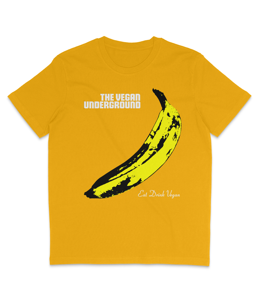 The Vegan Underground - Yellow Banana - White Text