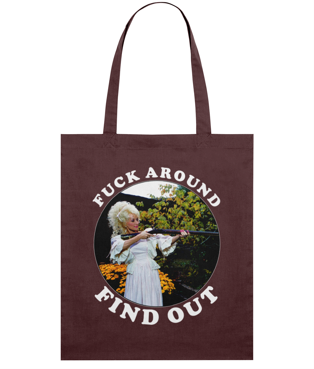 Fuck Around Find Out - White Text - Tote Bag