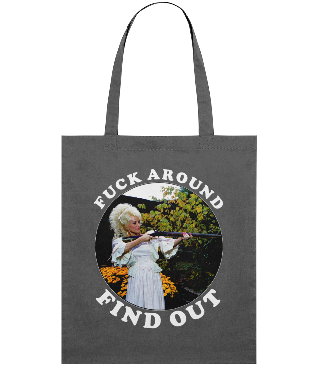 Fuck Around Find Out - White Text - Tote Bag