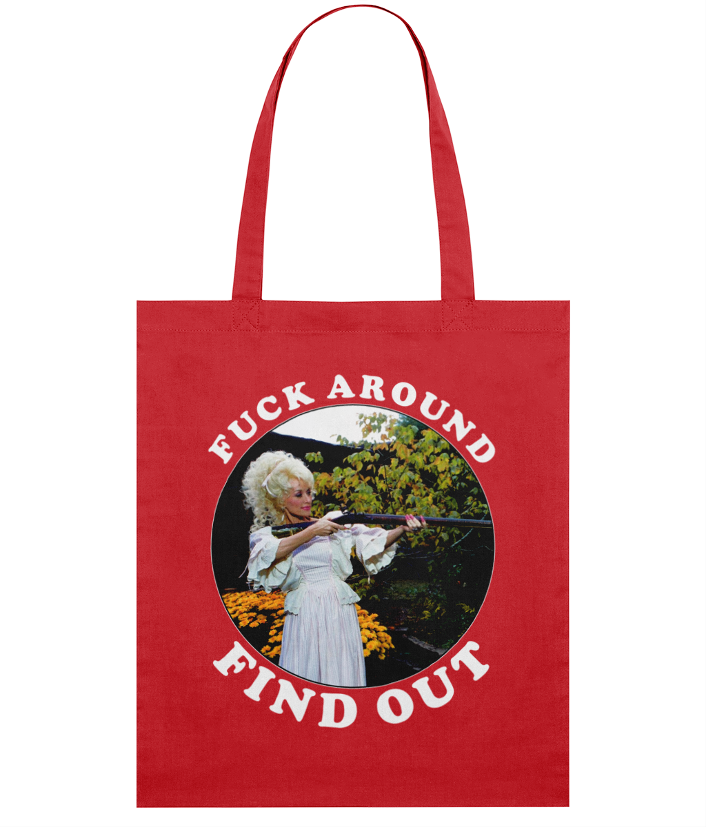 Fuck Around Find Out - White Text - Tote Bag
