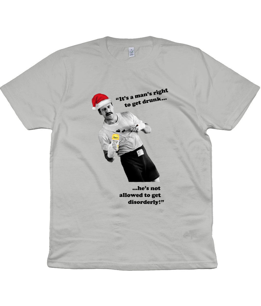 Paul Sykes - "It's a man's right to get drunk..." - Christmas - Black Text