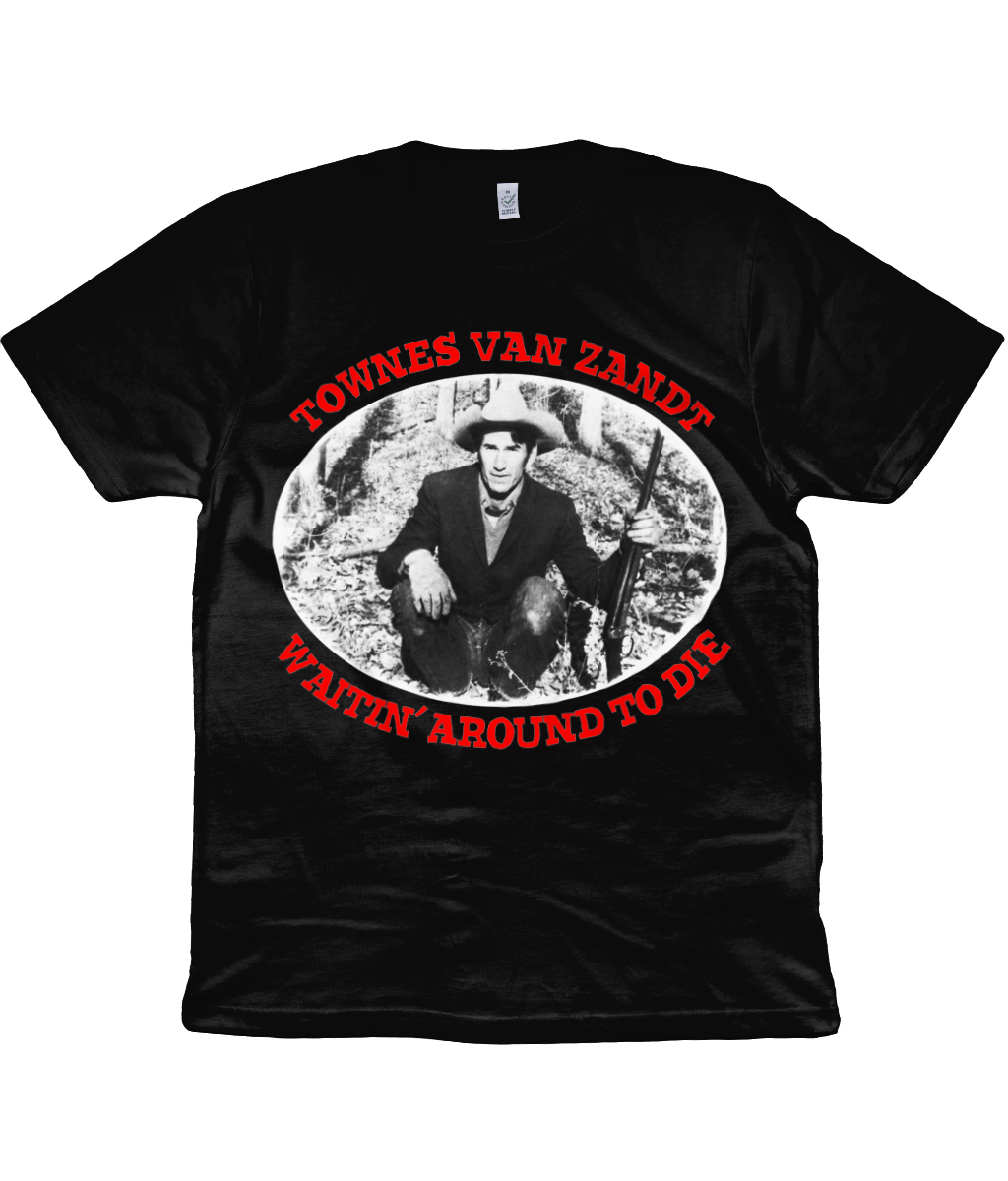 TOWNES VAN ZANDT - WAITIN' AROUND TO DIE - 1977 - Red Text