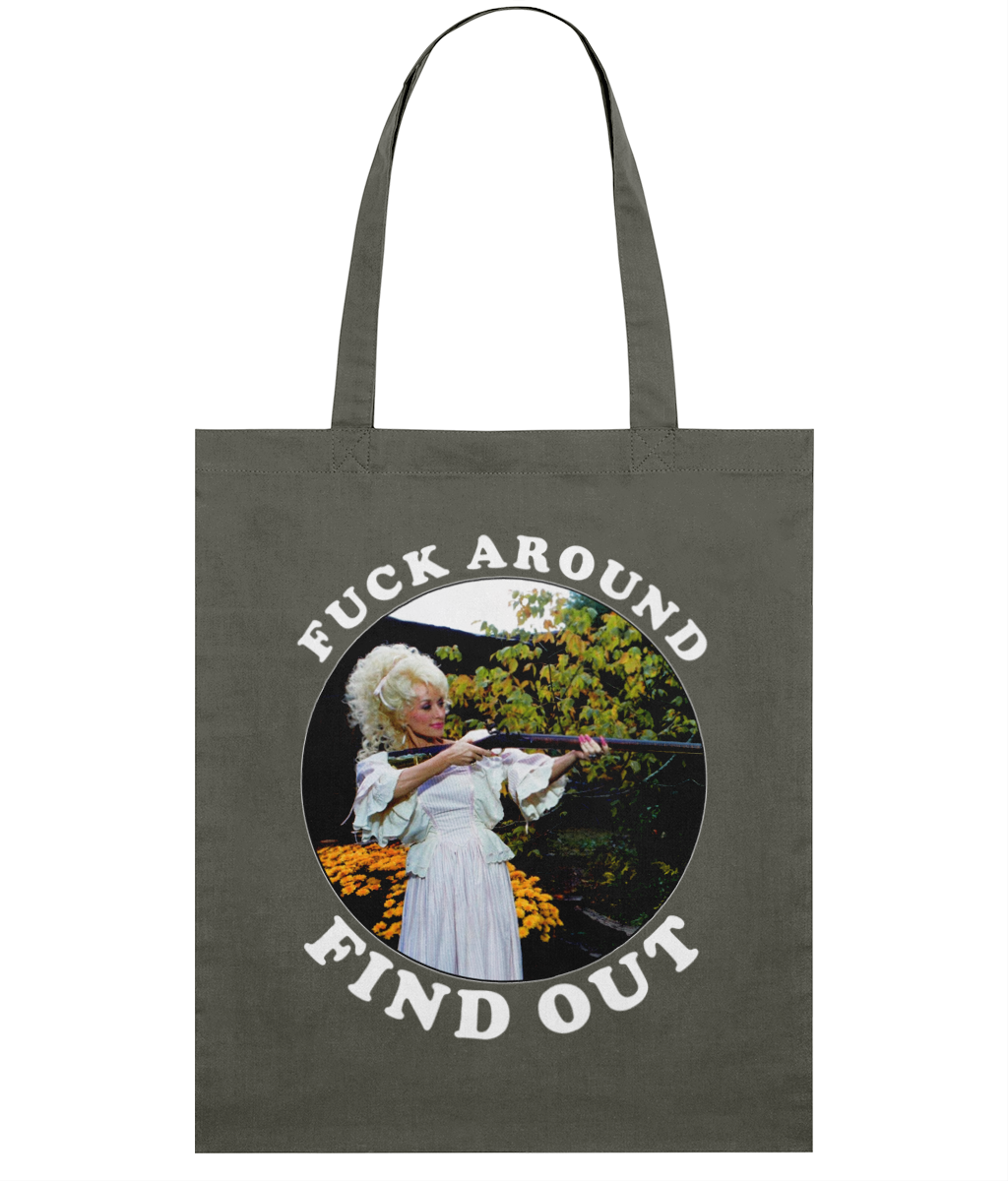 Fuck Around Find Out - White Text - Tote Bag