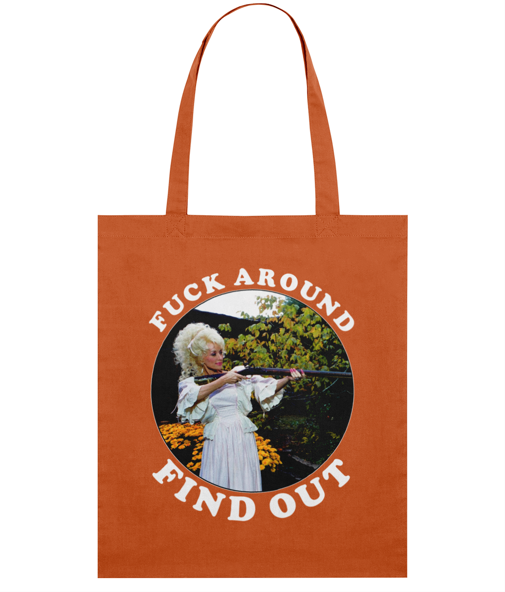 Fuck Around Find Out - White Text - Tote Bag