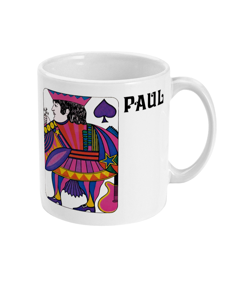 The Beatles - Vintage Playing Card - 1968 - Paul - Mug