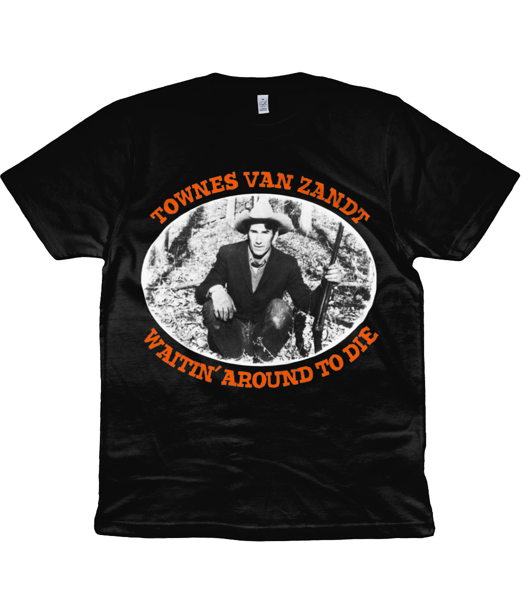 TOWNES VAN ZANDT - WAITIN' AROUND TO DIE - 1977 - Orange Text