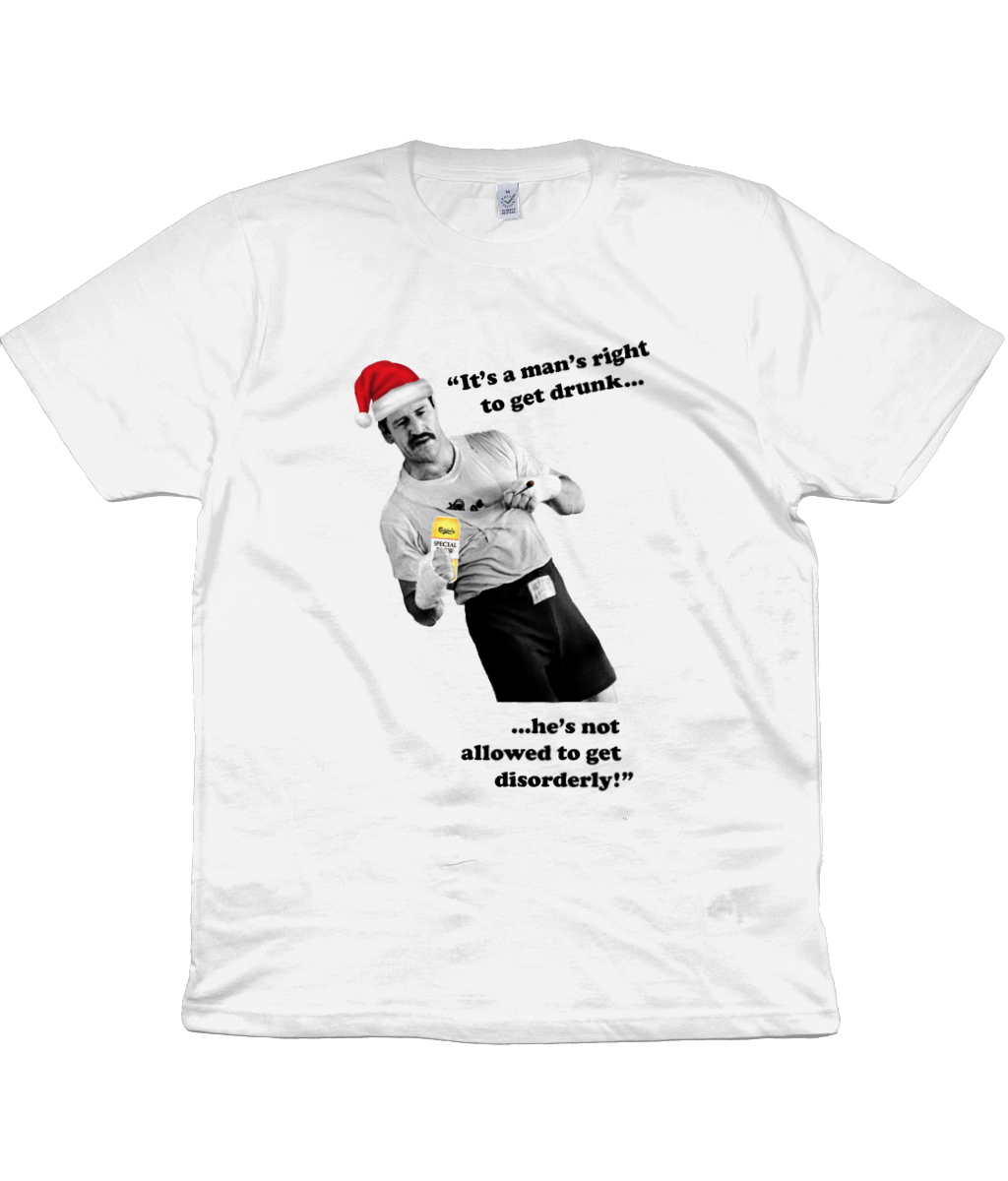 Paul Sykes - "It's a man's right to get drunk..." - Christmas - Black Text