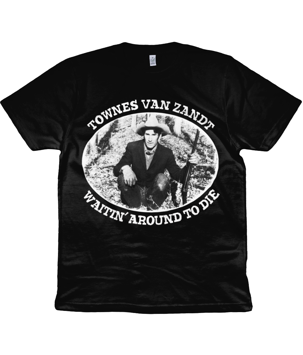 TOWNES VAN ZANDT - WAITIN' AROUND TO DIE - 1977 - White Text