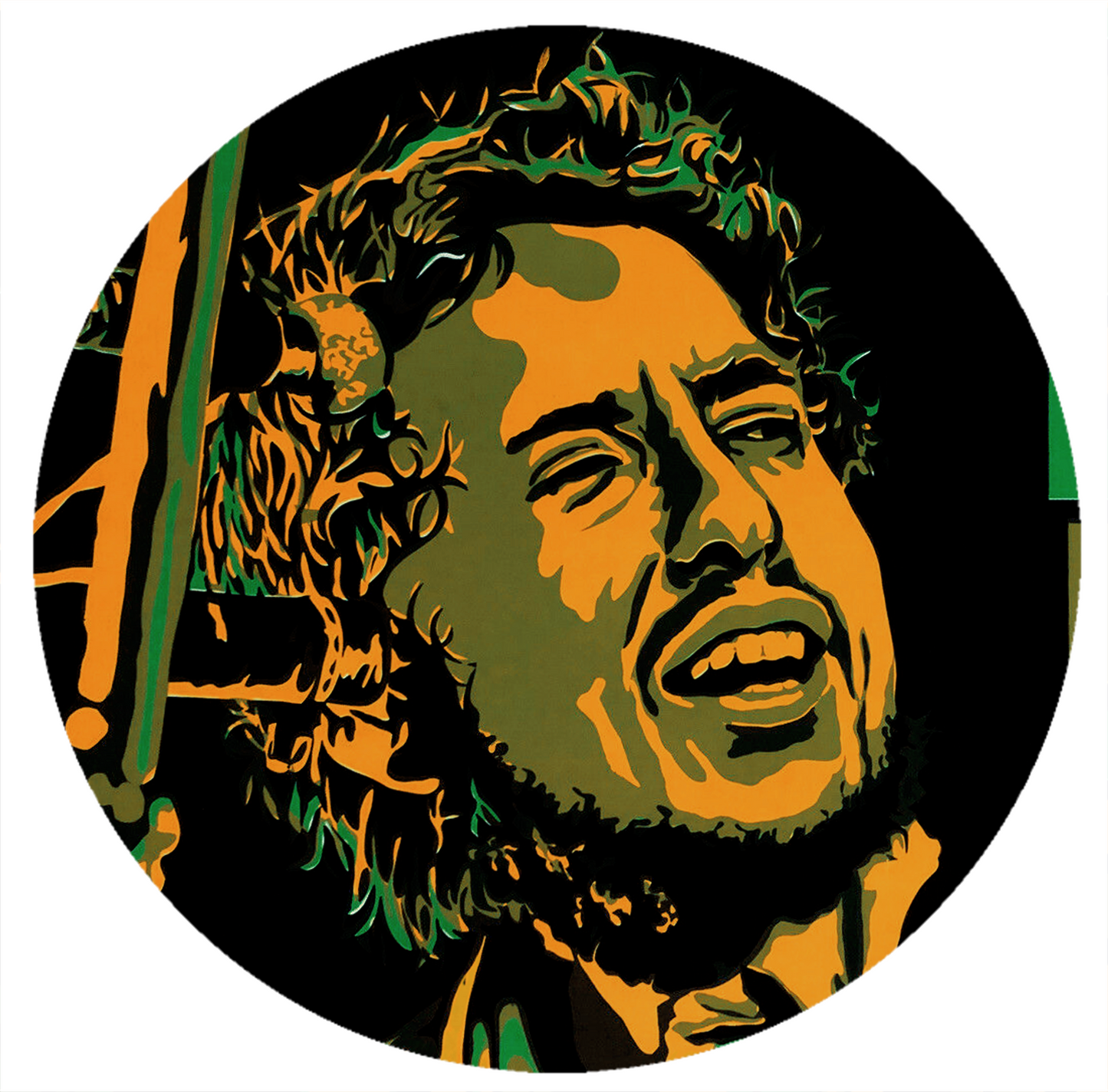 BOB DYLAN - Live Portrait - 1970s - Black