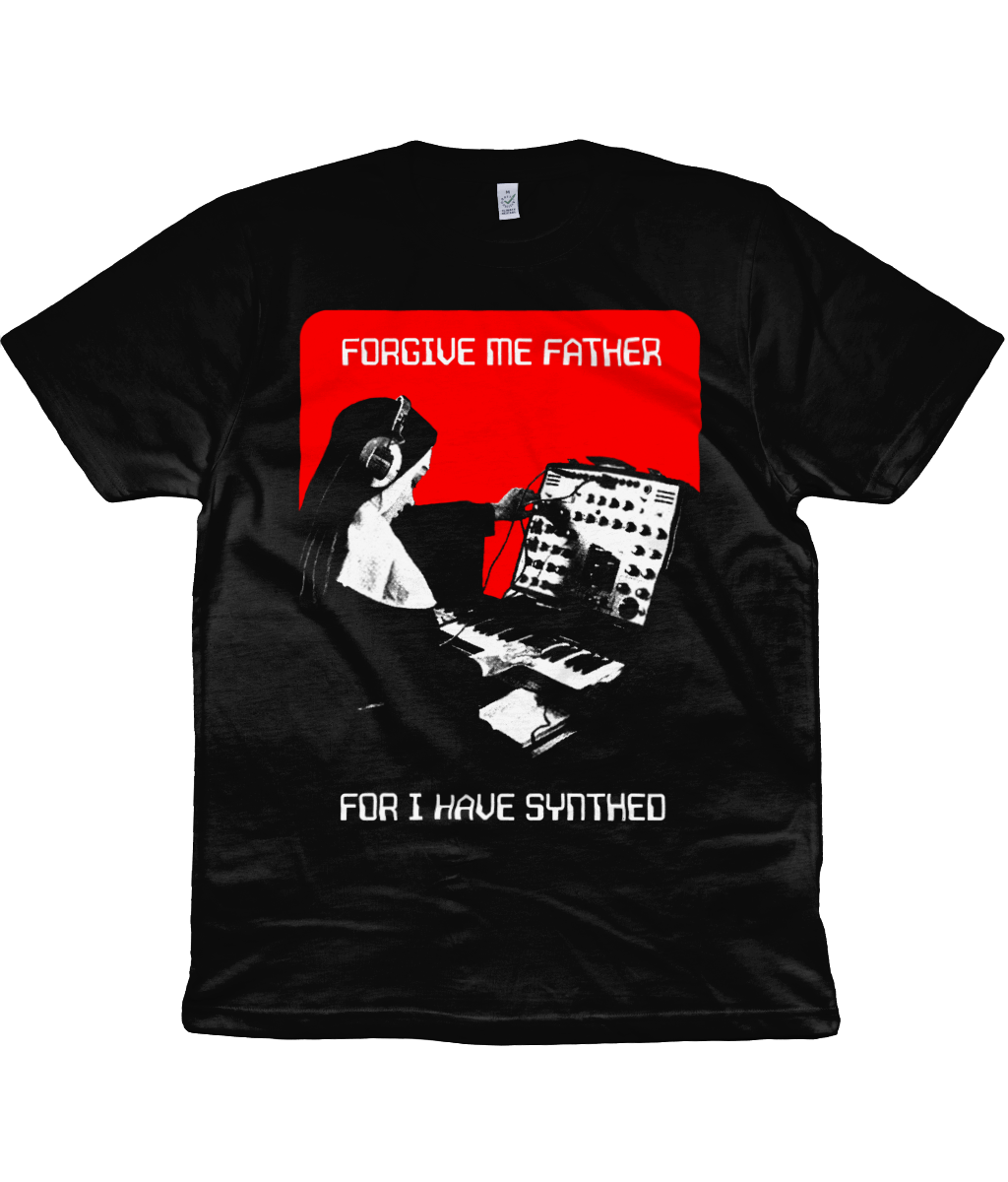 Forgive Me Father For I Have Synthed - Halftone Red