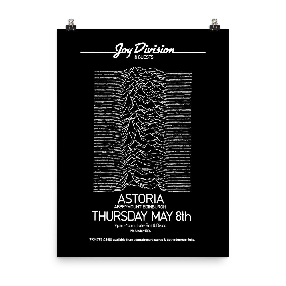 Joy Division - ASTORIA EDINBURGH 1980 - Promo Poster