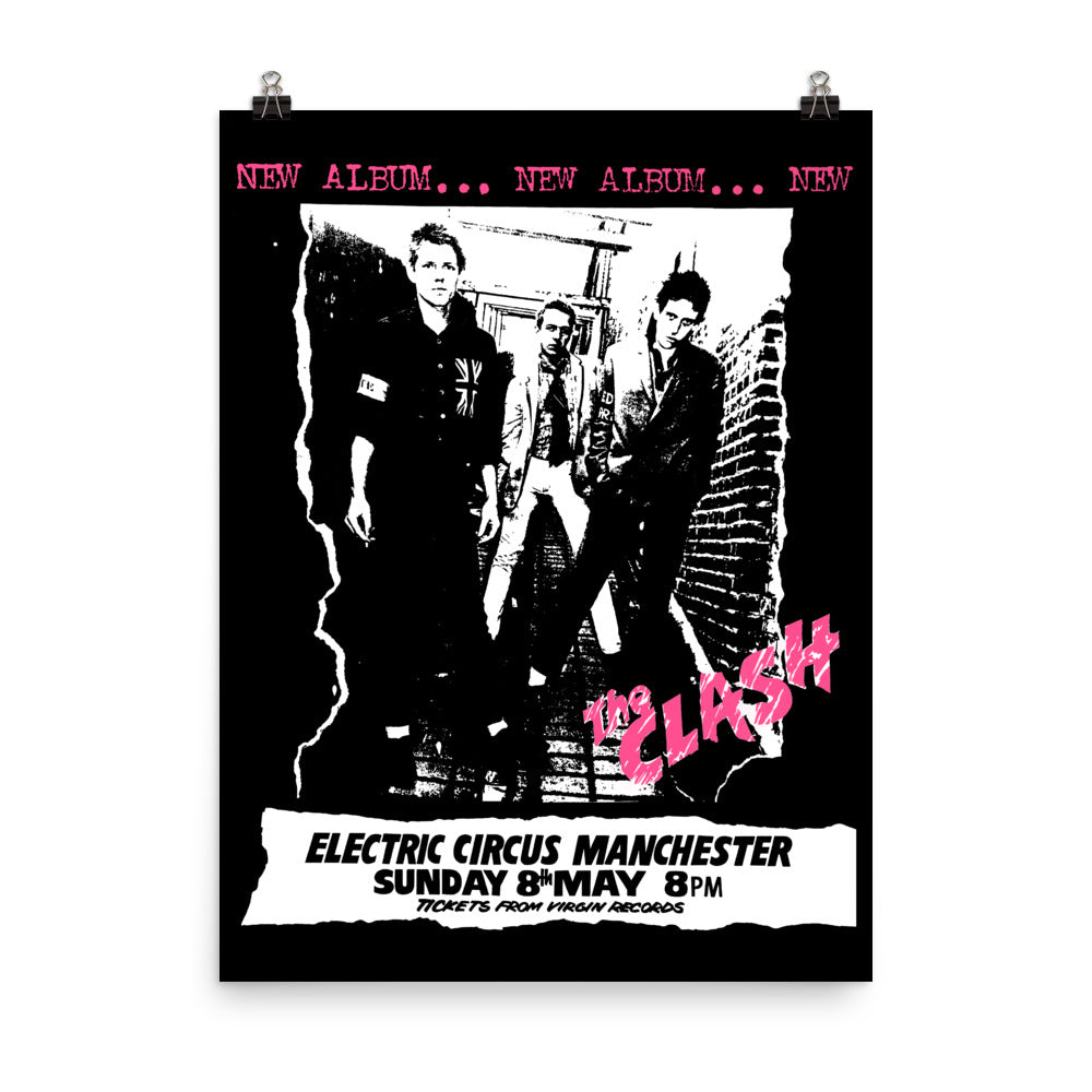 THE CLASH - MANCHESTER - ELECTRIC CIRCUS - 1977 - UK Concert Poster