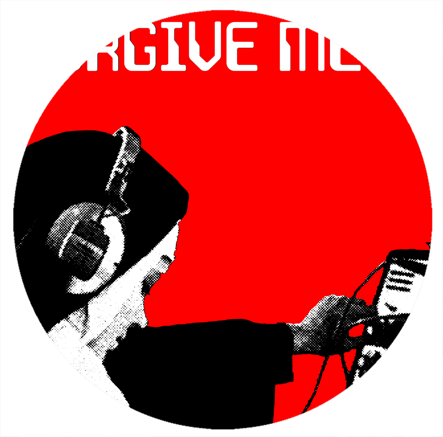 Forgive Me Father For I Have Synthed - Halftone Red & White