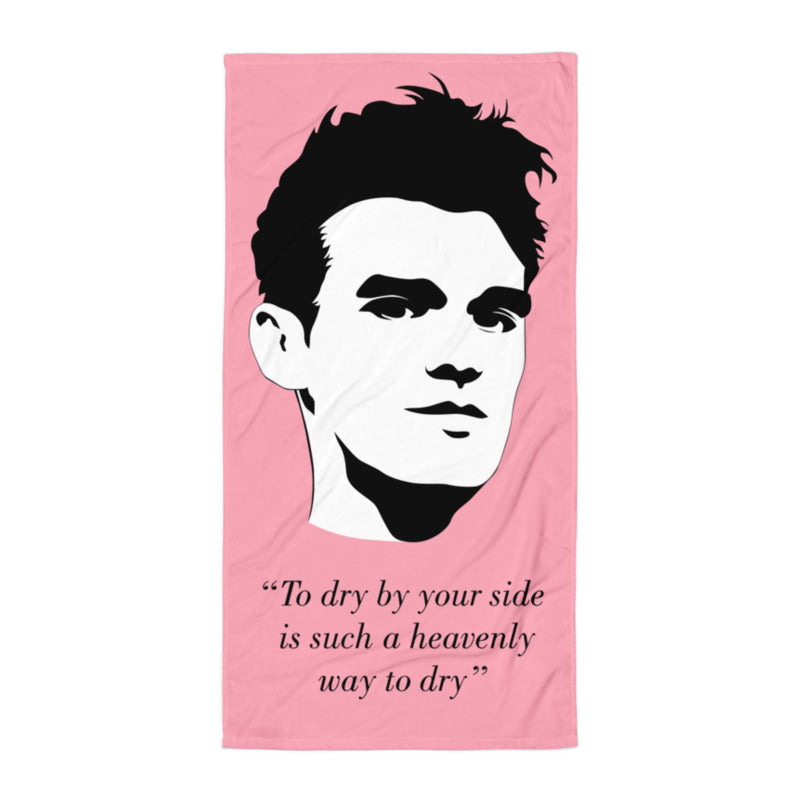 The Smiths - "To dry by your side is such a heavenly way to dry" - Pink - Beach Towel