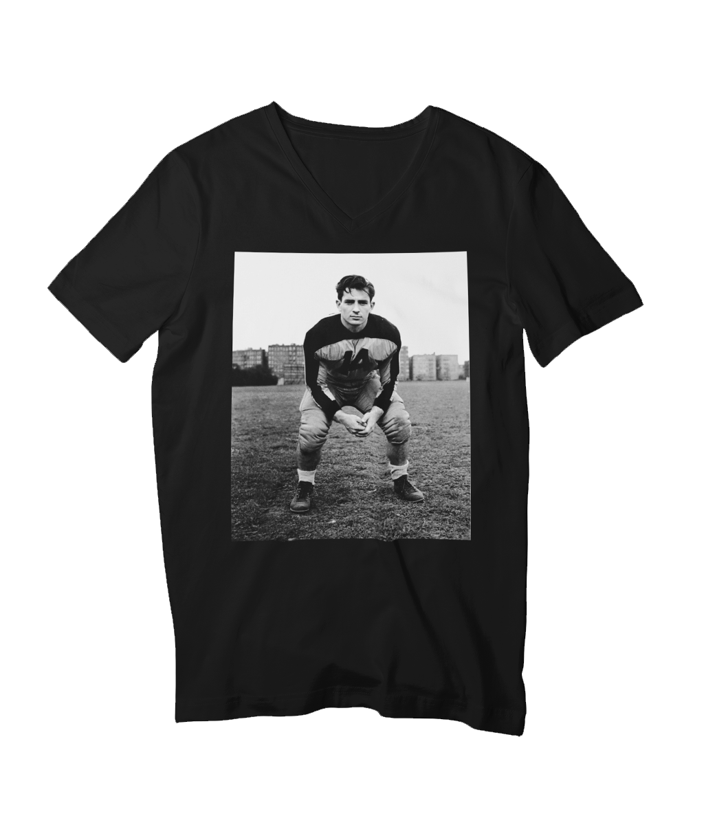 Jack Kerouac - Columbia Football - 1942 - V-Neck - Black