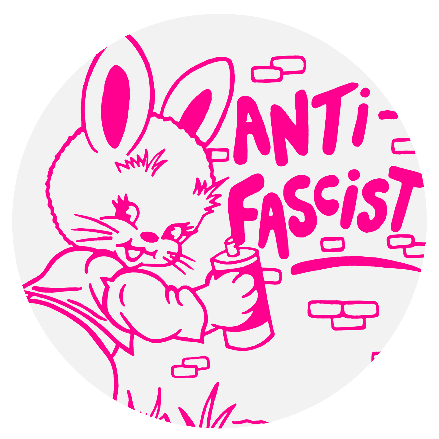Antifa Bunny - Bright Pink