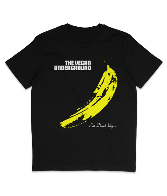 The Vegan Underground - Yellow Banana - White Text