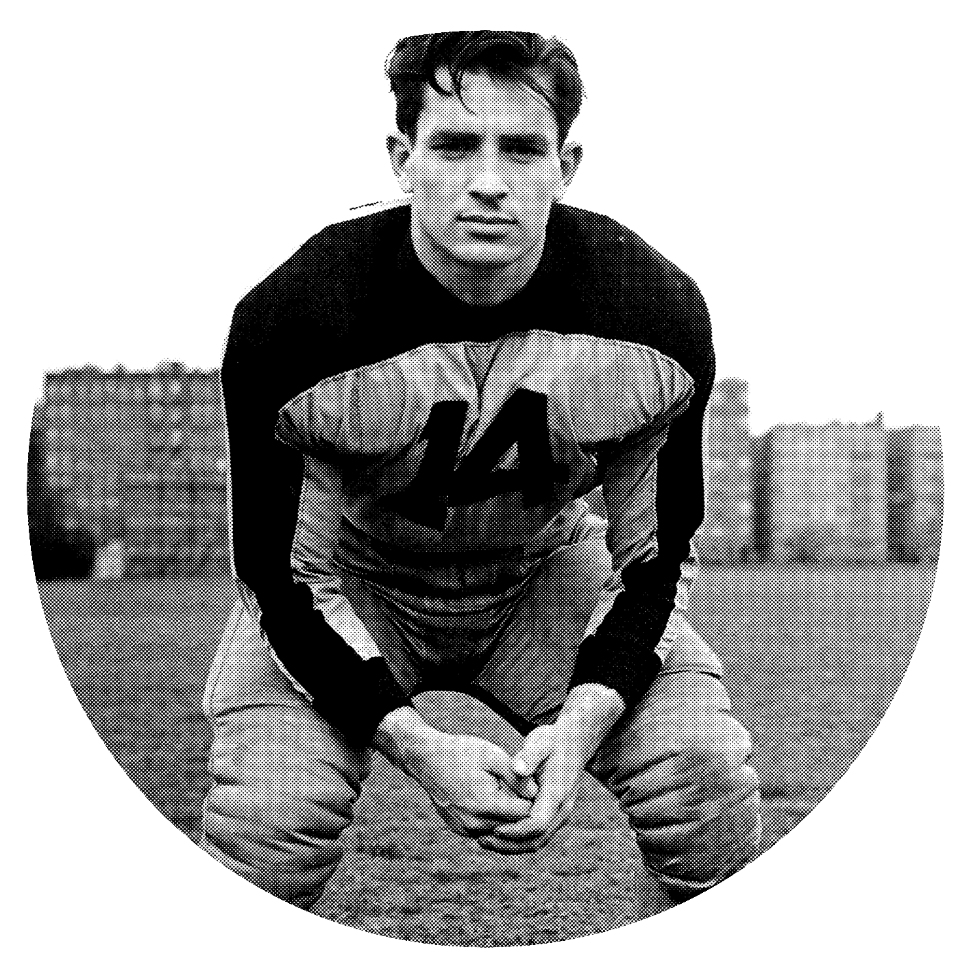 Jack Kerouac - Columbia Football - 1942 - V-Neck - Black