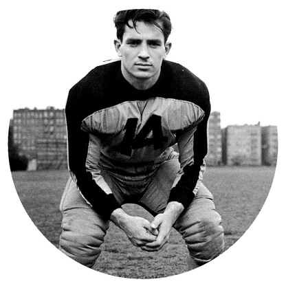Jack Kerouac - Columbia Football - 1942 - V-Neck - Black