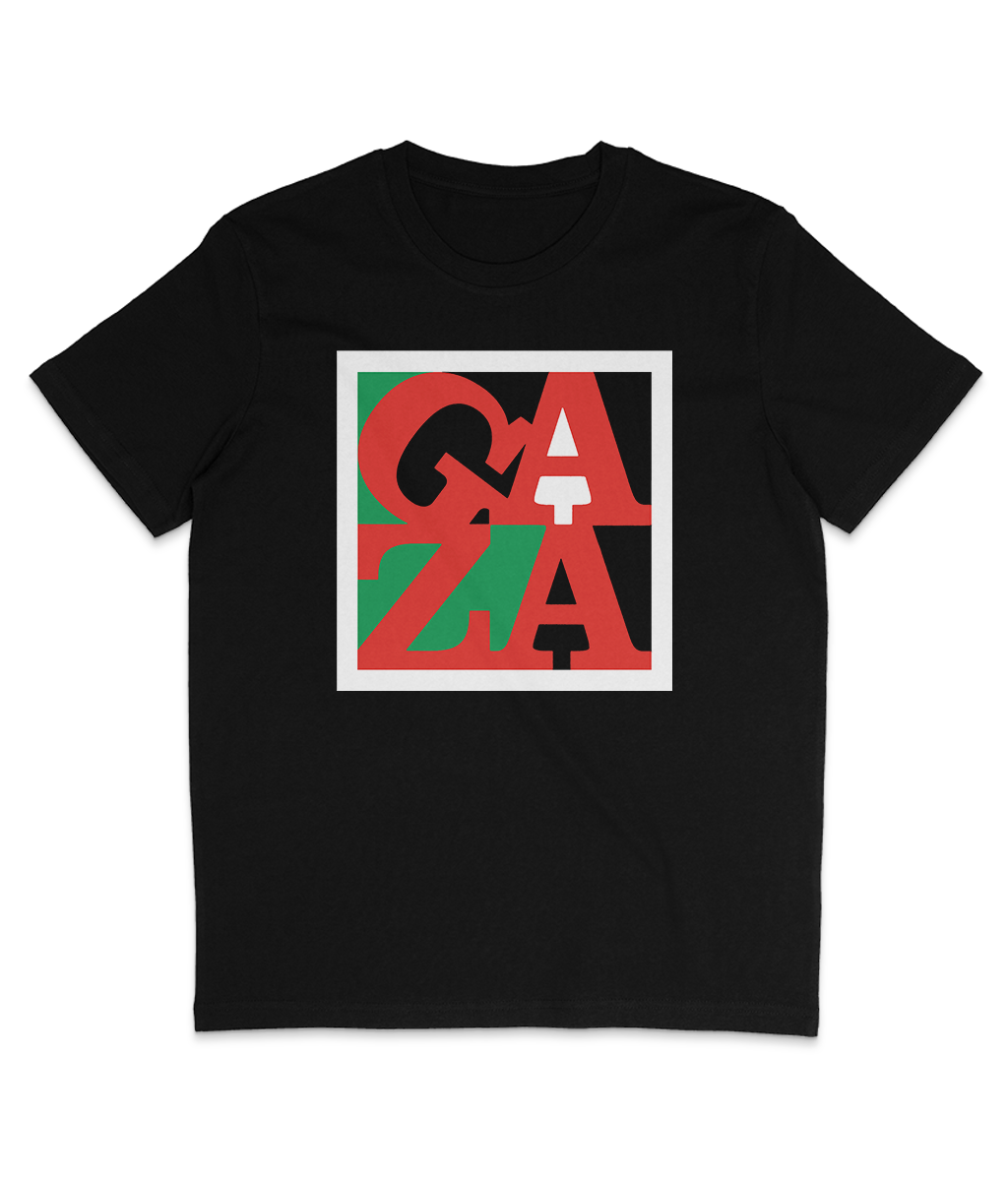 GAZA - White Border - Black