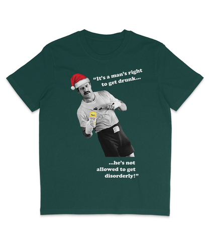 Paul Sykes - "It's a man's right to get drunk..." - Christmas - White Text