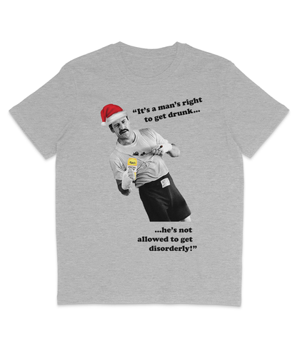 Paul Sykes - "It's a man's right to get drunk..." - Christmas - Black Text