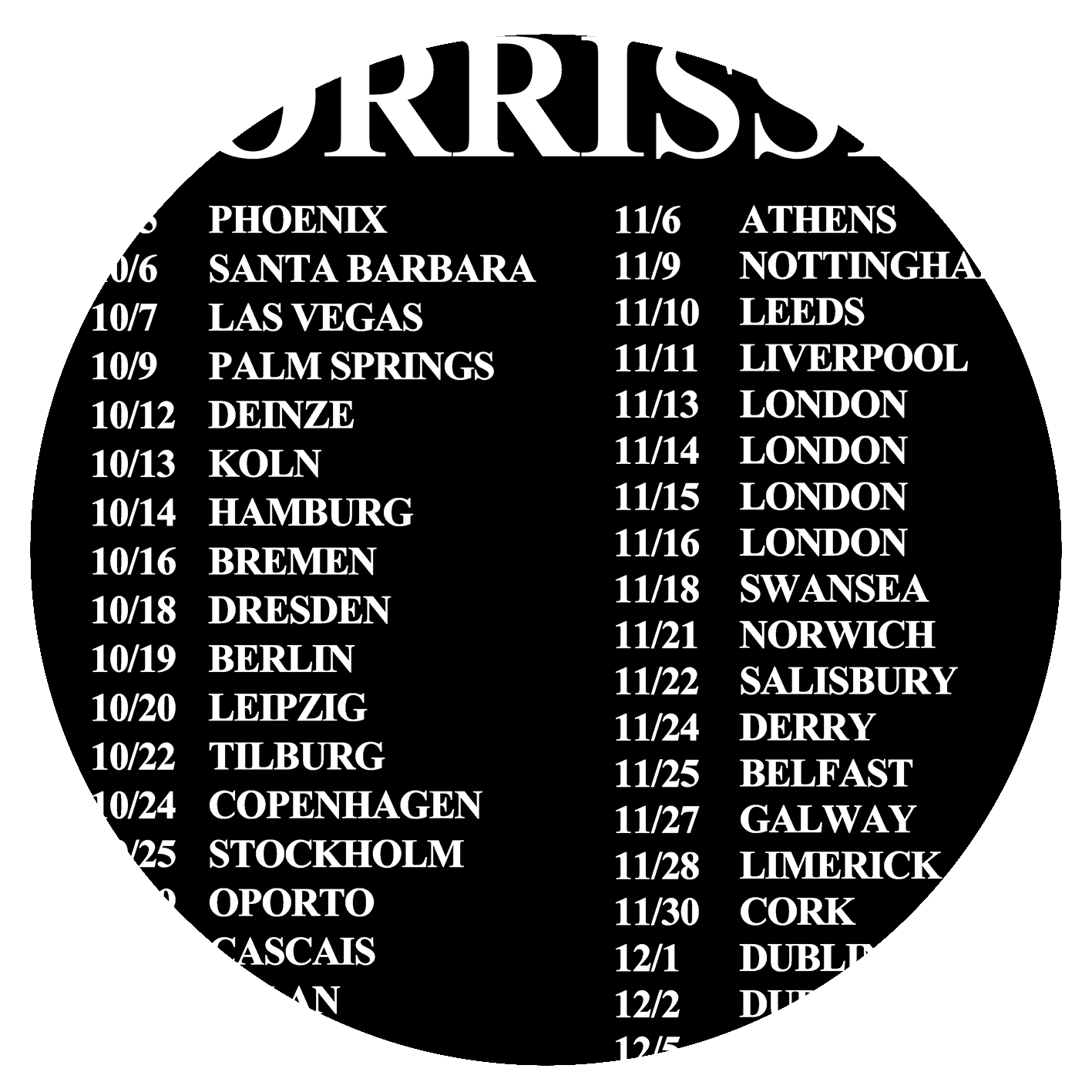 Morrissey - Kenny Lane - Oye Esteban Tour - 1999 - Halftone