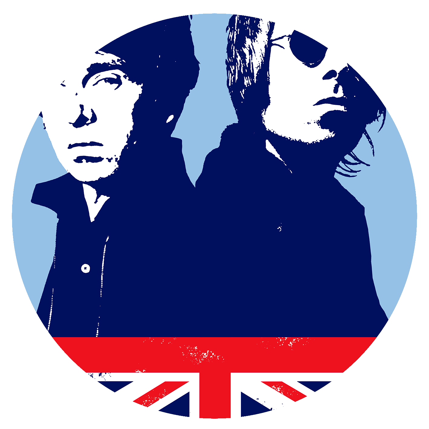 Noel & Liam - Where Were You While We Were Getting Dry? - Tea Towel - Man City Blue