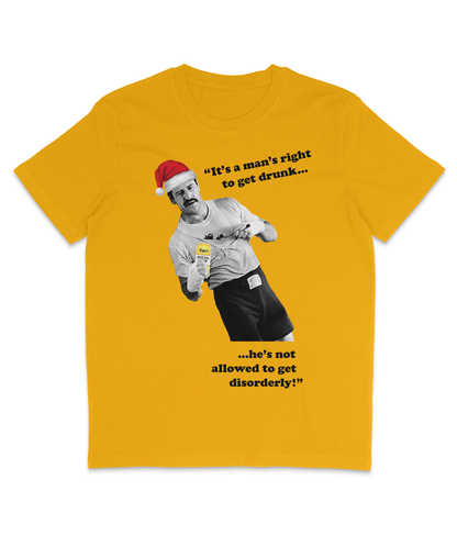 Paul Sykes - "It's a man's right to get drunk..." - Christmas - Black Text