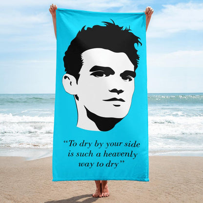 The Smiths - "To dry by your side is such a heavenly way to dry" - Light Blue - Beach Towel Towel