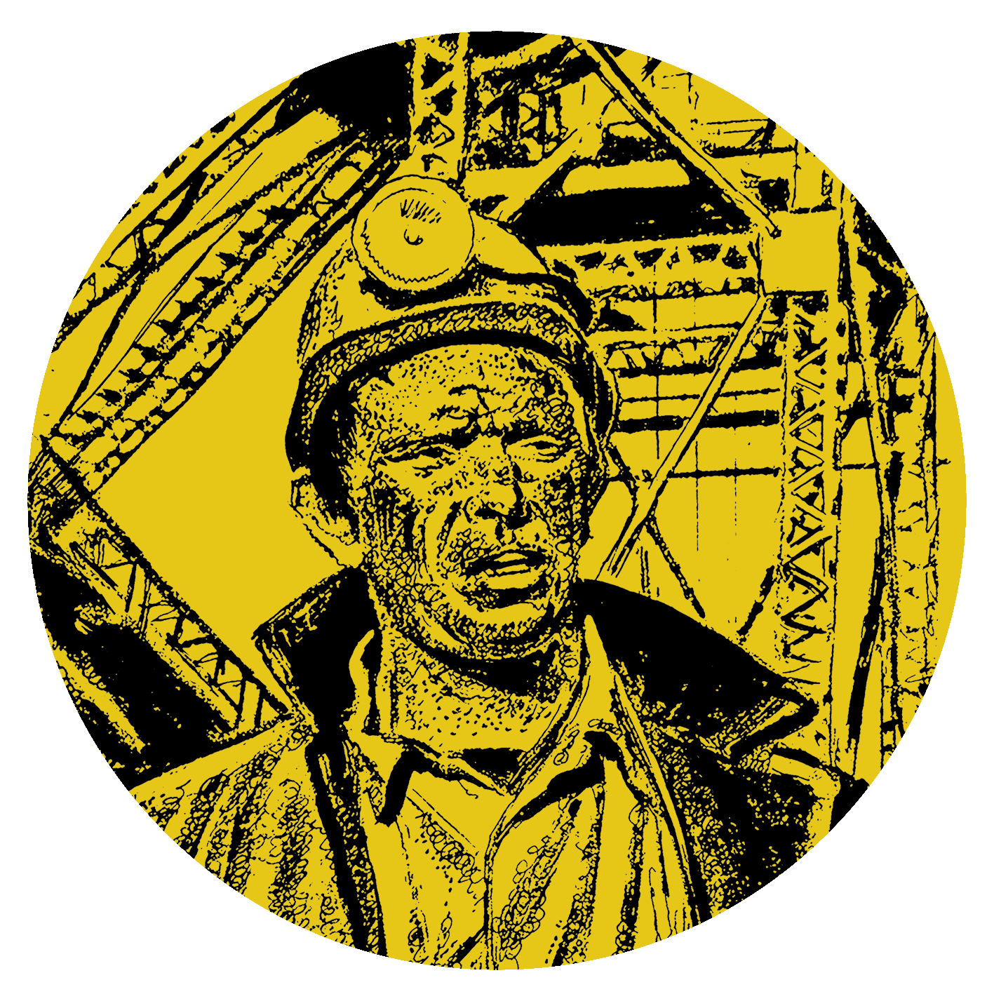 Tea Towel The Miner's Strike - 40th Anniversary - 1984-1985 - Tea Towel - Yellow