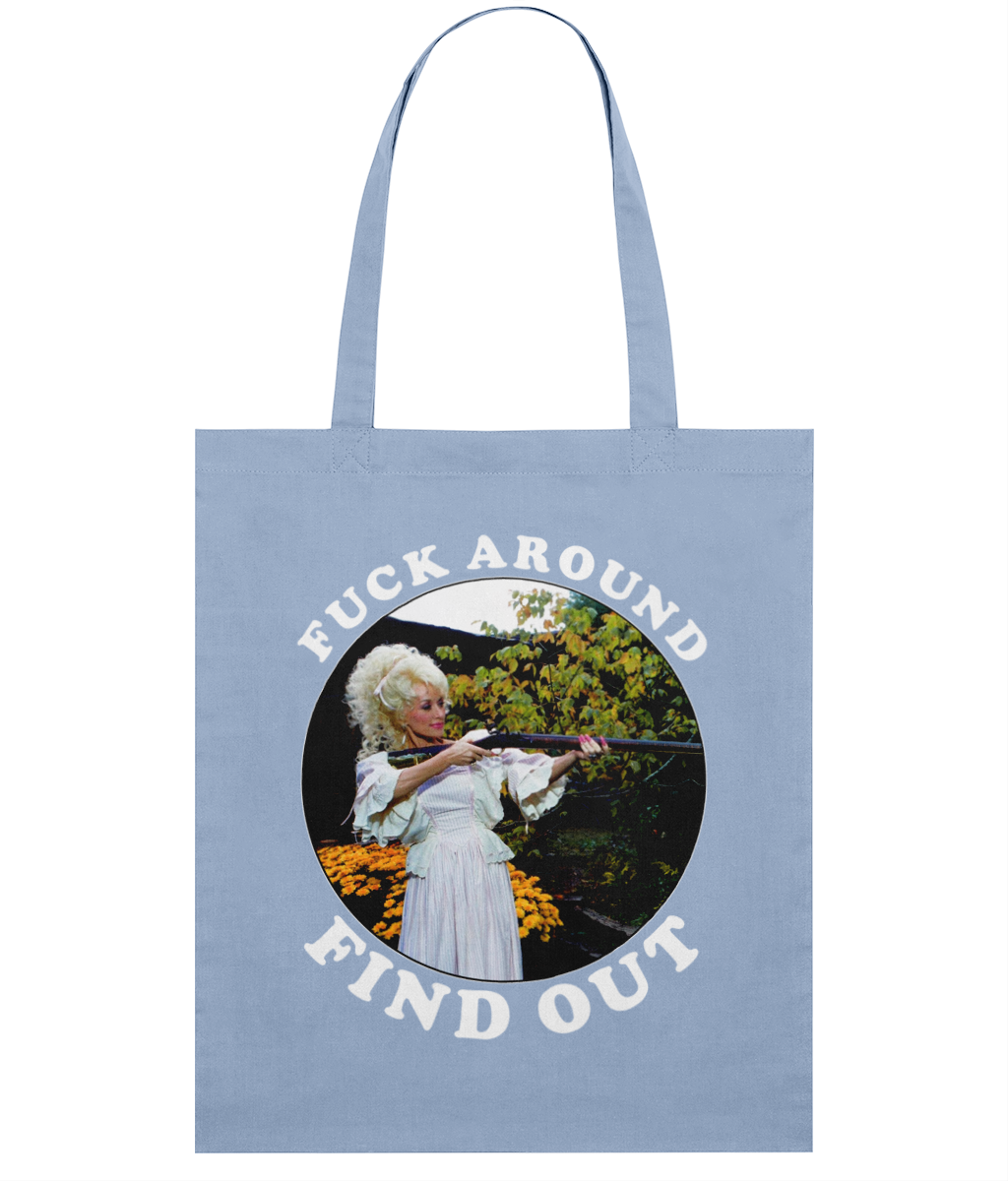 Fuck Around Find Out - White Text - Tote Bag