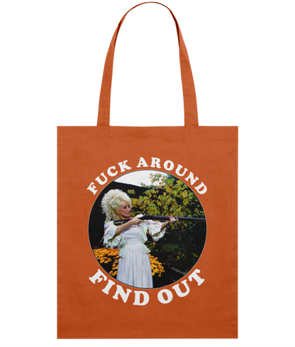 Fuck Around Find Out - White Text - Tote Bag