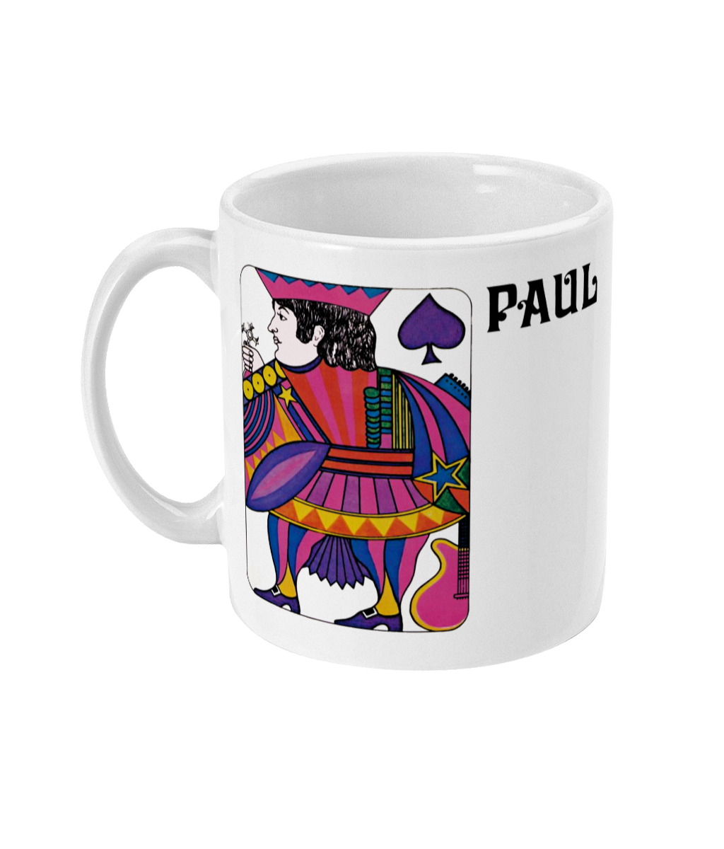 The Beatles - Vintage Playing Card - 1968 - Paul - Mug