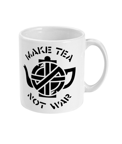 CRASS - Make Tea Not War - Black Text - Mug