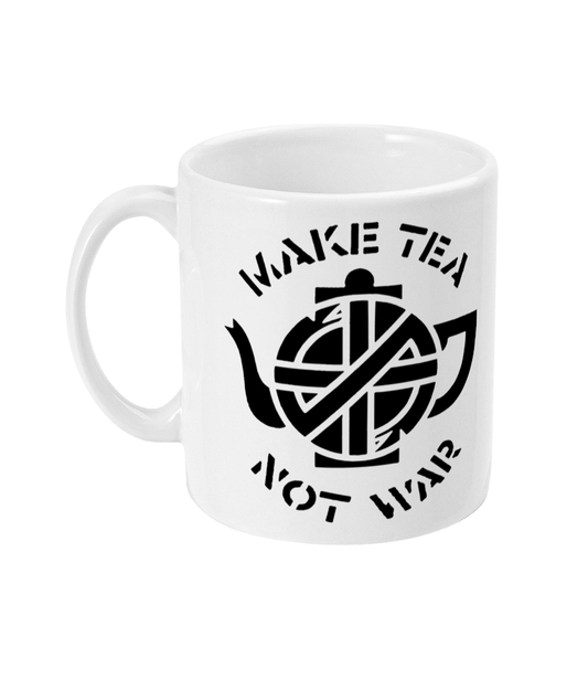 CRASS - Make Tea Not War - Black Text - Mug