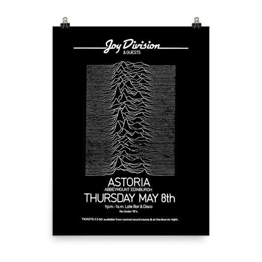 Joy Division - ASTORIA EDINBURGH 1980 - Promo Poster
