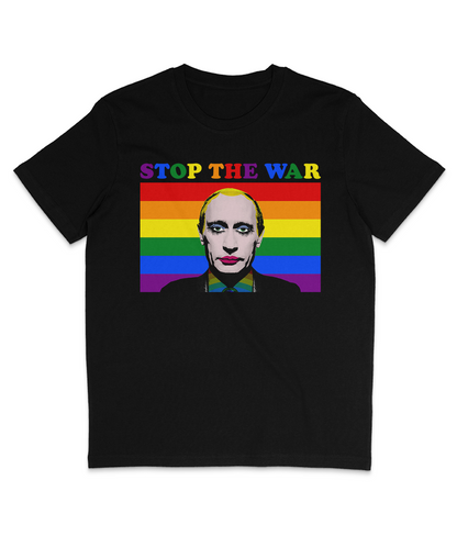 Putin - STOP THE WAR - Flag - Black