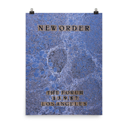 NEW ORDER - LOS ANGELES - THE FORUM - 1987 - US Concert Poster